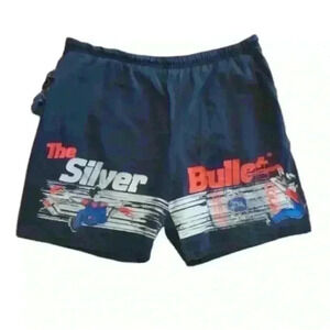 Vintage 80's USA Zoodas Coors Light Silver Bullet Beer Holder Shorts